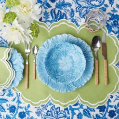 Mrs. Alice Napkins|Serena Apple Green Scalloped Napkins (Set Of 4)