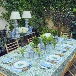 Mrs. Alice Placemats|Serena Applique Blue Placemats (Set Of 4)