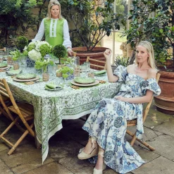 Mrs. Alice Placemats|Serena Applique Green Placemats (Set Of 4)