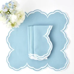 Mrs. Alice Napkins|Serena Cornflower Blue Napkins (Set Of 4)