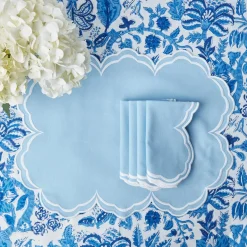 Mrs. Alice Placemats|Serena Cornflower Blue Placemats (Set Of 4)