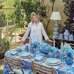 Mrs. Alice Placemats|Serena Cornflower Blue Placemats (Set Of 4)