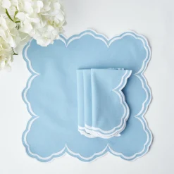 Mrs. Alice Placemats|Serena Cornflower Blue Placemats (Set Of 4)