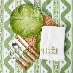 Mrs. Alice Crockery Sets|Serena Green Cabbage Dinner Plate (Set Of 4)