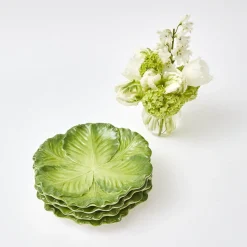 Mrs. Alice Cabbage Crockery|Serena Green Cabbage Starter Plate (Set Of 4)