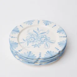Mrs. Alice Seville Crockery|Seville Blue Gardenia Dinner Plate (Set Of 4)