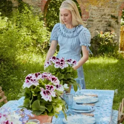 Mrs. Alice Dinner Plates|Seville Blue Gardenia Dinner Plate