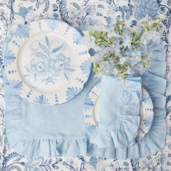 Mrs. Alice Dinner Plates|Seville Blue Gardenia Dinner Plate