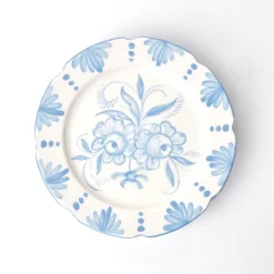 Mrs. Alice Dinner Plates|Seville Blue Gardenia Dinner Plate (Set Of 4)