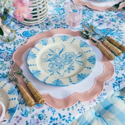 Mrs. Alice Dinner Plates|Seville Blue Gardenia Dinner Plate (Set Of 4)