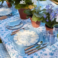 Mrs. Alice Seville Crockery|Seville Blue Gardenia Dinner Plate