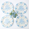 Mrs. Alice Seville Crockery|Seville Blue Gardenia Starter Plate (Set Of 4)