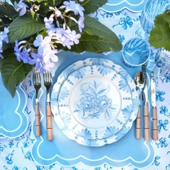 Mrs. Alice Starter Plates|Seville Blue Gardenia Starter Plate (Set Of 4)