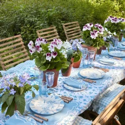 Mrs. Alice Starter Plates|Seville Blue Gardenia Starter Plate (Set Of 4)