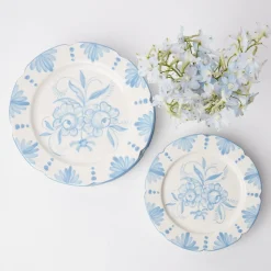 Mrs. Alice Starter Plates|Seville Blue Gardenia Starter Plate (Set Of 4)