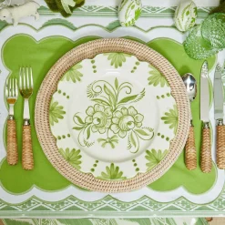 Mrs. Alice Dinner Plates|Seville Green Gardenia Dinner Plates (Set Of 4)