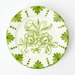 Mrs. Alice Seville Crockery|Seville Green Gardenia Dinner Plate
