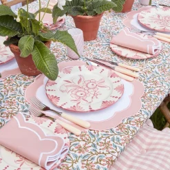 Mrs. Alice Dinner Plates|Seville Pink Gardenia Dinner Plate (Set Of 4)