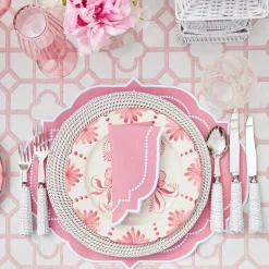 Mrs. Alice Seville Crockery|Seville Pink Gardenia Dinner Plate (Set Of 4)