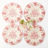 Mrs. Alice Starter Plates|Seville Pink Gardenia Dinner & Starter Plates (Set Of 8)