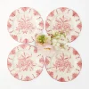 Mrs. Alice Crockery Sets|Seville Pink Gardenia Starter Plate (Set Of 4)