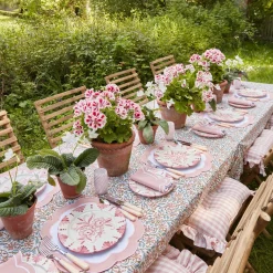 Mrs. Alice Crockery Sets|Seville Pink Gardenia Starter Plate (Set Of 4)