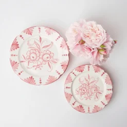 Mrs. Alice Starter Plates|Seville Pink Gardenia Starter Plate