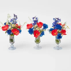 Mrs. Alice Vases|Small Blue Fluted Vase (Set Of 3)