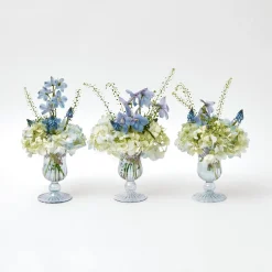 Mrs. Alice Vases|Small Blue Fluted Vase (Set Of 3)
