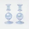 Mrs. Alice Candle Holders|Small Camille Azure Candle Holders (Pair)