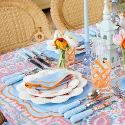 Mrs. Alice Candle Holders|Small Camille Azure Candle Holders (Pair)