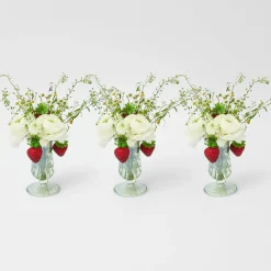 Mrs. Alice Vases|Small Green Fluted Vase (Set Of 3)