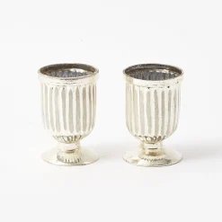 Mrs. Alice Vases|Small Mercury Fluted Vase (Pair)
