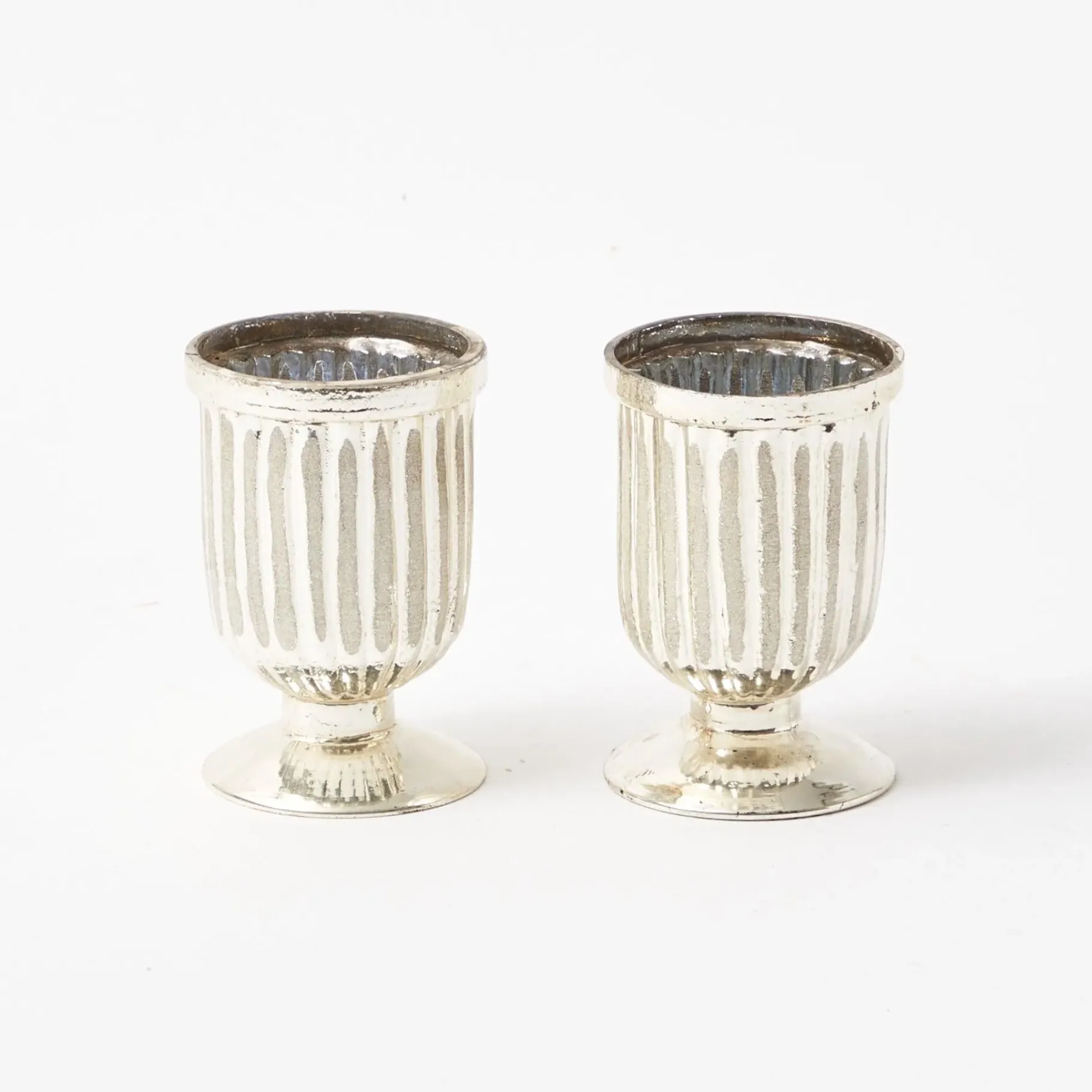 Mrs. Alice Vases|Small Mercury Fluted Vase (Pair)