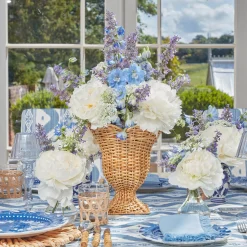 Mrs. Alice Rattan Tableware|Small Natural Rattan Urn Vase