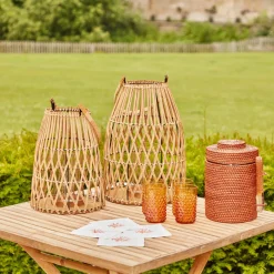 Mrs. Alice Candle Holders|Small Rattan Lantern
