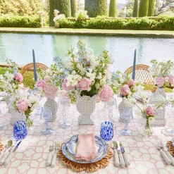 Mrs. Alice Vases|Small White Rattan Urn Vase