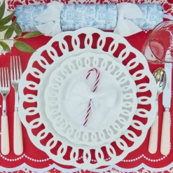 Mrs. Alice Napkin Rings, Bows & Wreaths|Snow White Velvet Napkin Bows (Set Of 4)