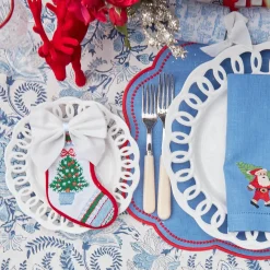 Mrs. Alice Napkin Rings, Bows & Wreaths|Snow White Velvet Napkin Bows (Set Of 4)