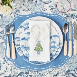 Mrs. Alice Napkin Rings, Bows & Wreaths|Snow White Velvet Napkin Bows (Set Of 4)