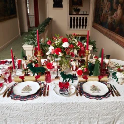 Mrs. Alice Tablecloths|Snowflake Applique Tablecloth