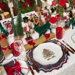 Mrs. Alice Tablecloths|Snowflake Applique Tablecloth