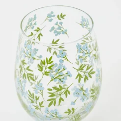 Mrs. Alice Glasses|Spring Floral Glasses (Set Of 4)