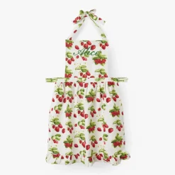 Mrs. Alice Aprons & Robes|Strawberry Frilled Apron