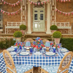 Mrs. Alice Napkins|Strawberry White Linen Embroidered Napkins (Set Of 4)