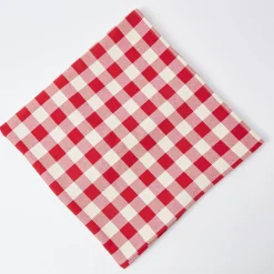 Mrs. Alice Tablecloths|Swiss Red Gingham Tablecloth