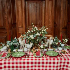 Mrs. Alice Tablecloths|Swiss Red Gingham Tablecloth