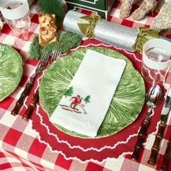 Mrs. Alice Tablecloths|Swiss Red Gingham Tablecloth