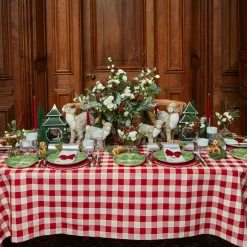 Mrs. Alice Tablecloths|Swiss Red Gingham Tablecloth