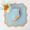 Mrs. Alice Napkins|Sylvie Blue & Orange Napkins (Set Of 4)
